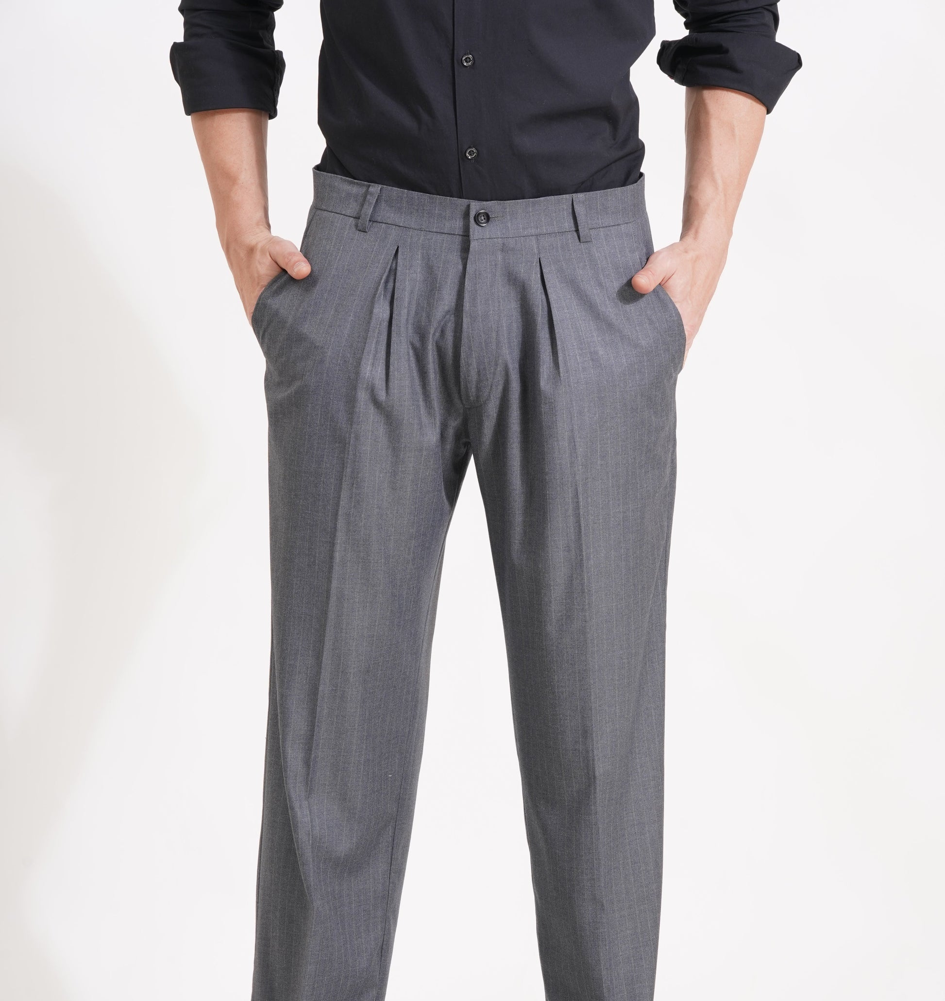 The Charcoal Standard  Pleated Trousers for the Modern Gentleman - Adam Spirit