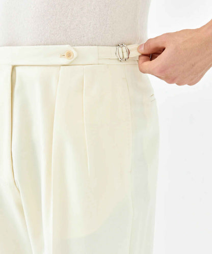 White Gurkha Pants – Side Adjusters & Single Front Button - Adam Spirit