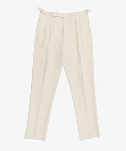 White Gurkha Pants – Side Adjusters & Single Front Button - Adam Spirit