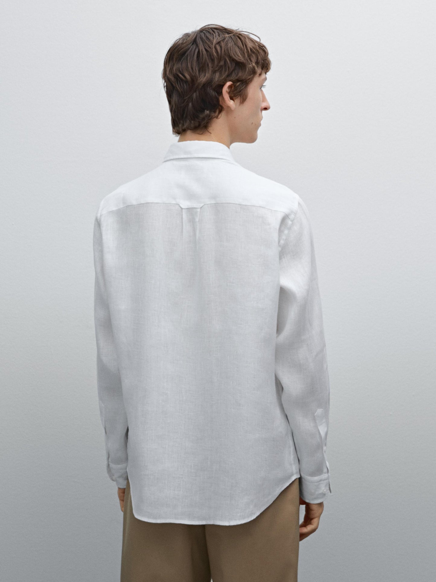 White Linen Shirt Relaxed Fit Summer Essential for Effortless Style - Adam Spirit
