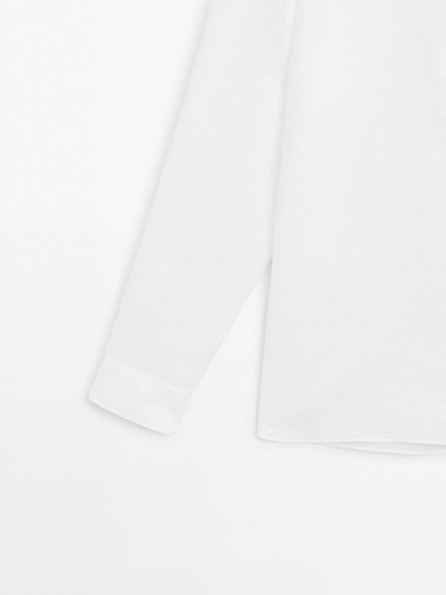 White Linen Shirt  Short Kurta Style - Adam Spirit