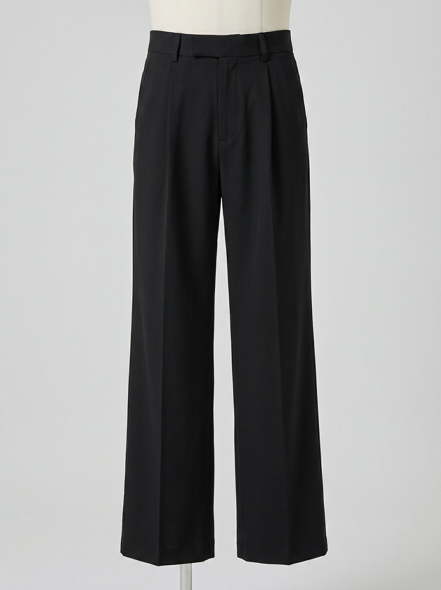 Men's Korean Wide-Leg Trousers Black - Adam Spirit