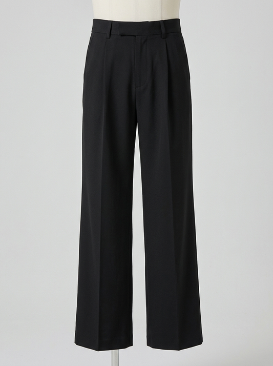 Men's Korean Wide-Leg Trousers Black - Adam Spirit
