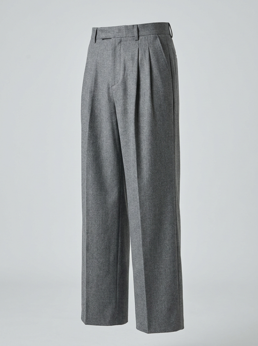Men's Korean Wide-Leg Trousers Grey - Adam Spirit