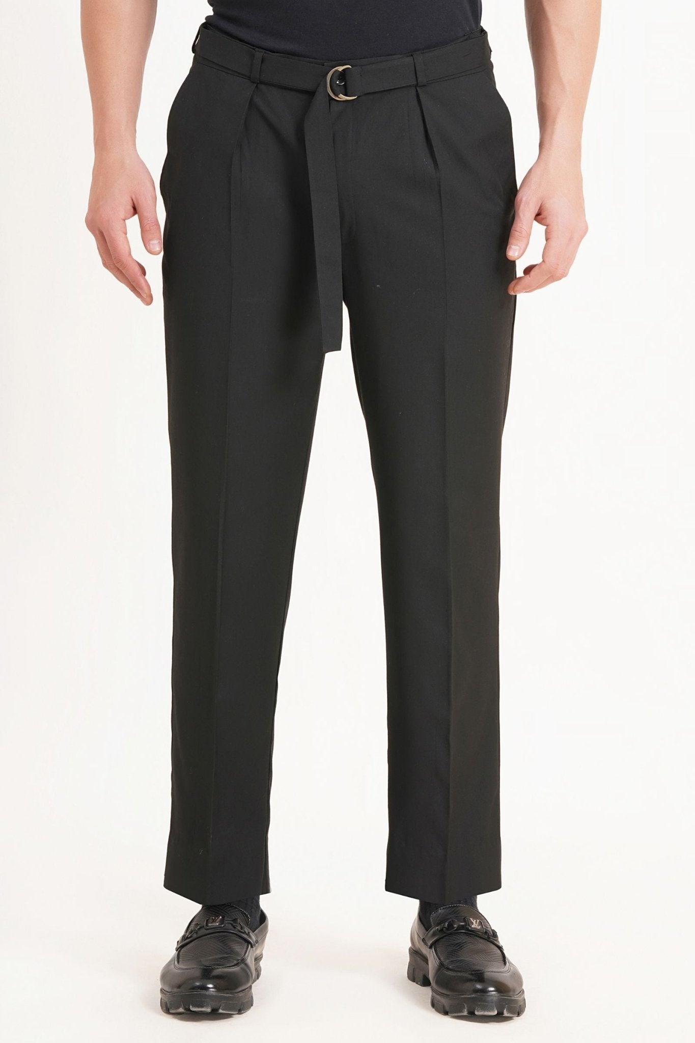 Relaxed Fit D Belted Tailored Pants - Adam Spirit