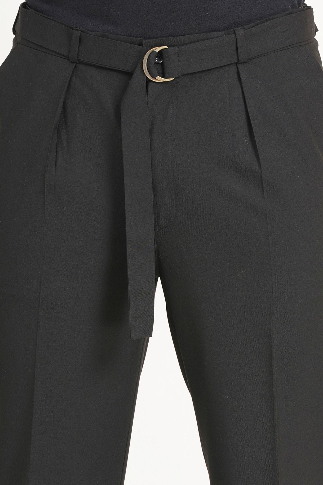 Relaxed Fit D Belted Tailored Pants - Adam Spirit
