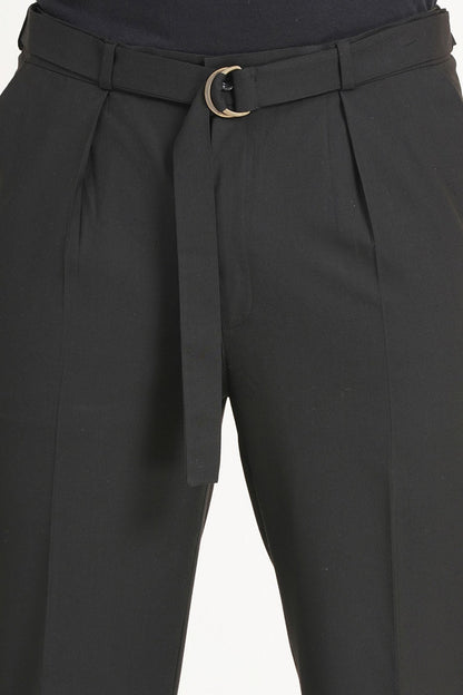 Relaxed Fit D Belted Tailored Pants - Adam Spirit