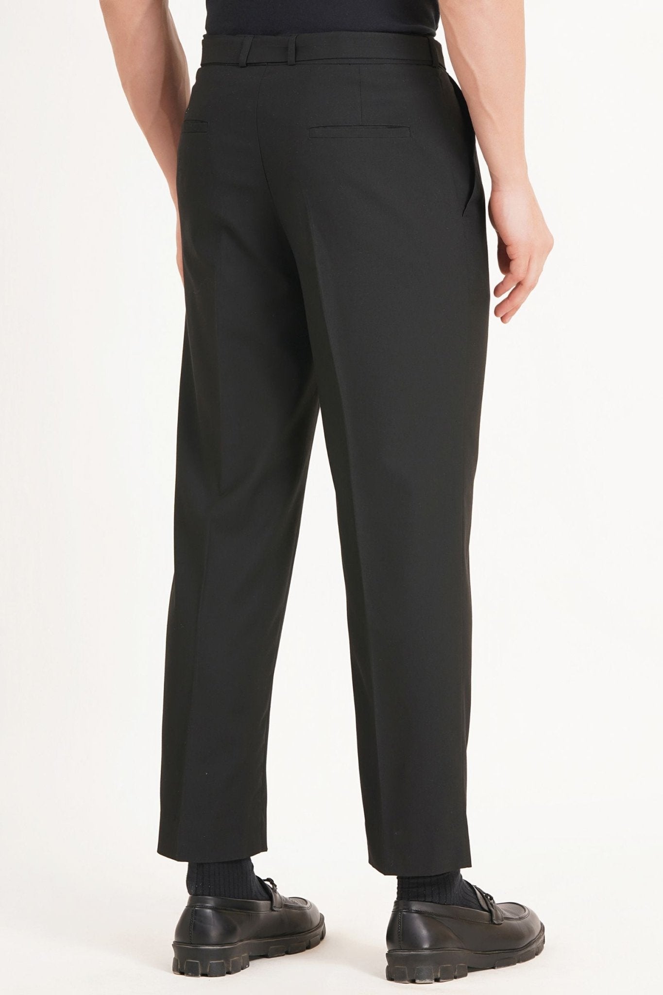 Relaxed Fit D Belted Tailored Pants - Adam Spirit